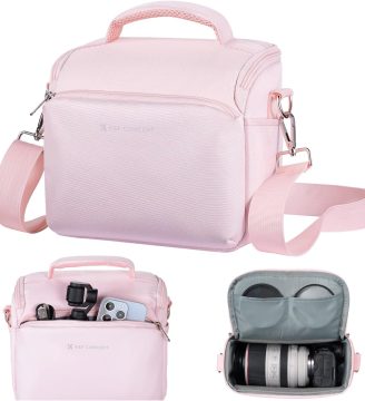 K&F Concept Camera Sling Bag Small Crossbody Camera Case DSLR/SLR/Cute Compact Shoulder Photography Bags for Photographers